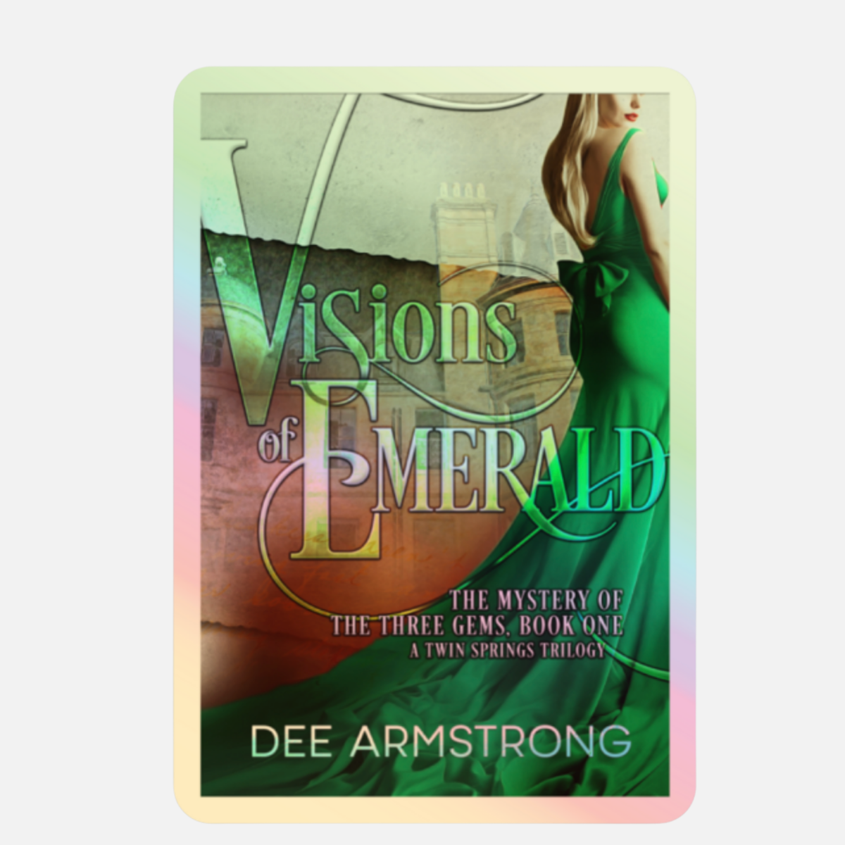 Holographic Sticker - Visions of Emerald Cover Art