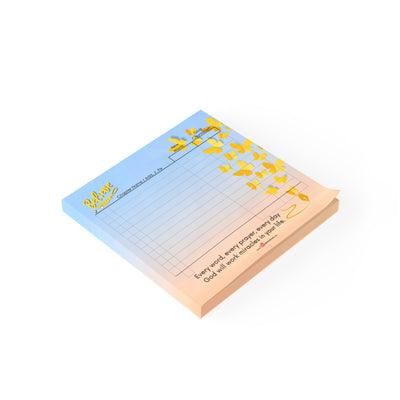 Believe Every Word, Every Prayer, Every Day - Word Count Sticky Note Pad (4 x 4)