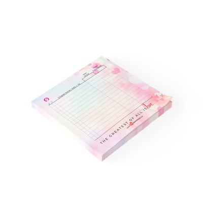 Greatest of All is Love - Word Count Sticky Note Pad (4 x 4)