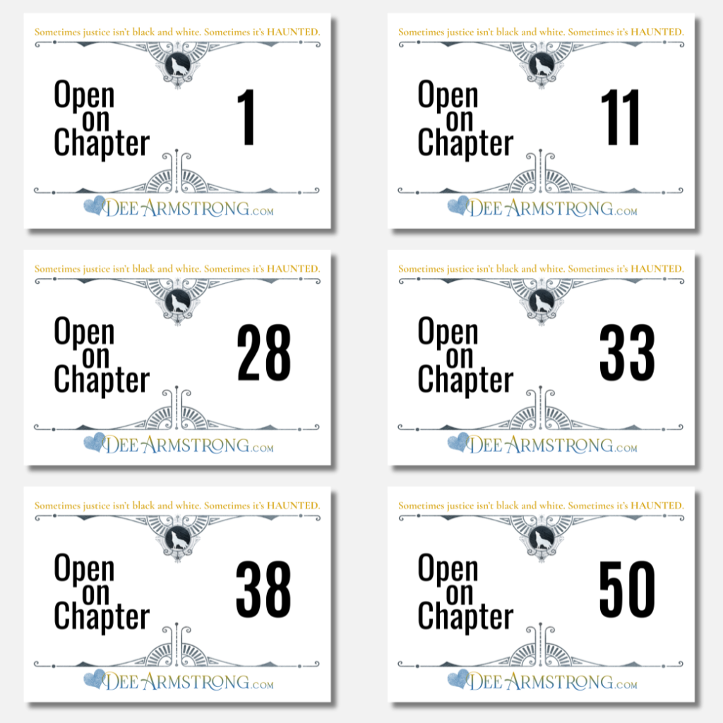 Six Open on Chapter Envelopes for Haunted by a Broken Oath 