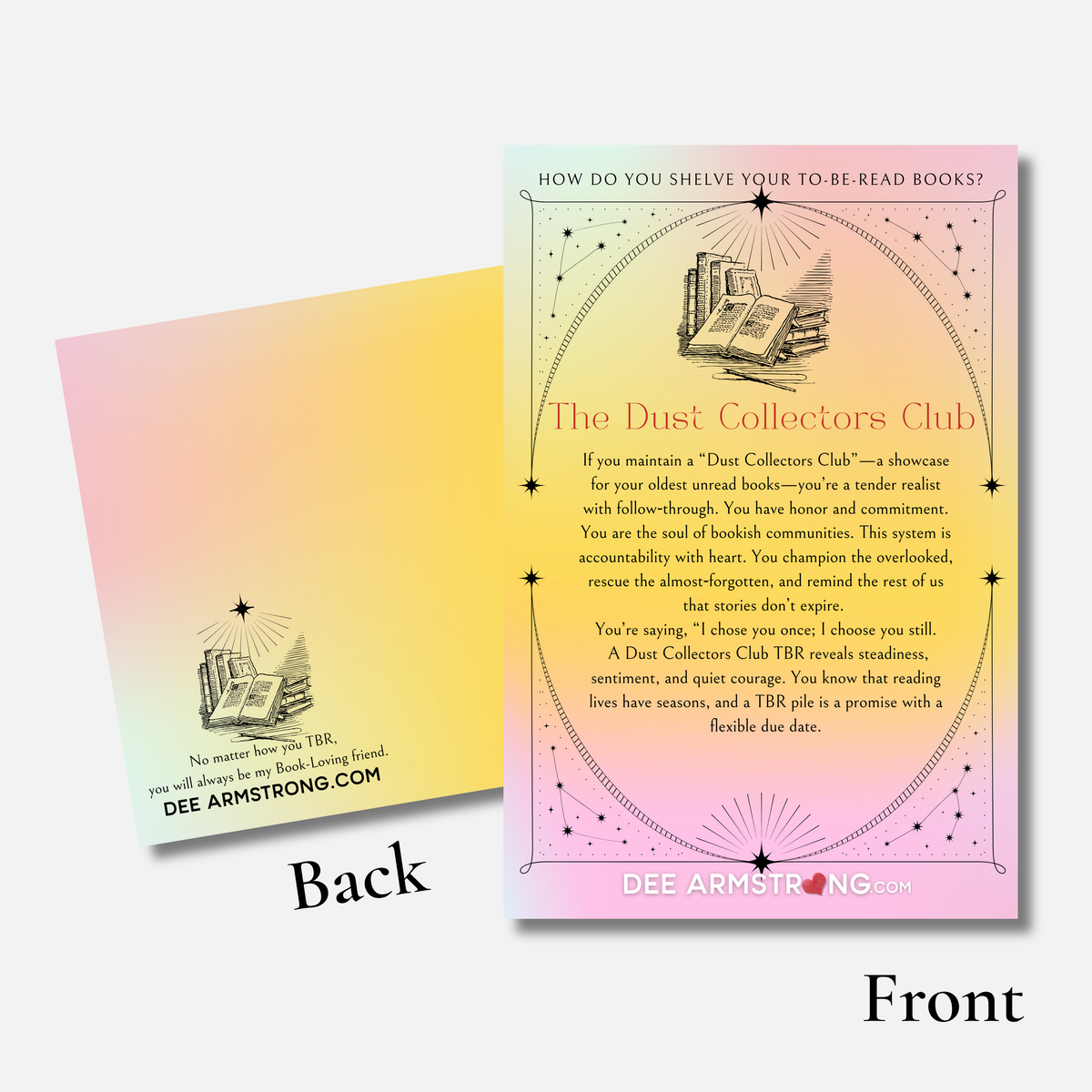 How do you TBR? - By Dust Collector Note Card