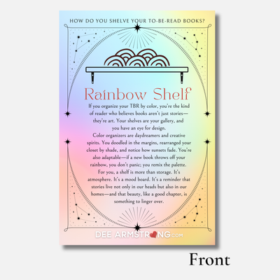 How do you TBR? - By Rainbow Shelf Note Card
